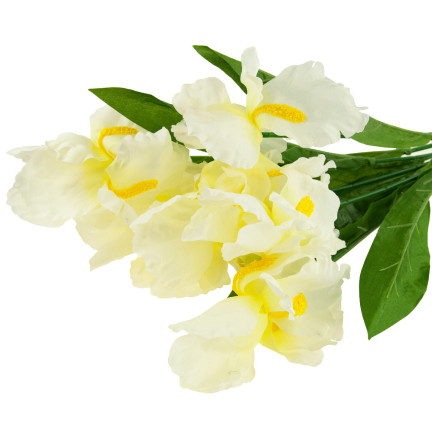 08357-B IRISSTRAUSS WEISS 7 STÜCK KÜNSTLICHE IRISBLUMEN