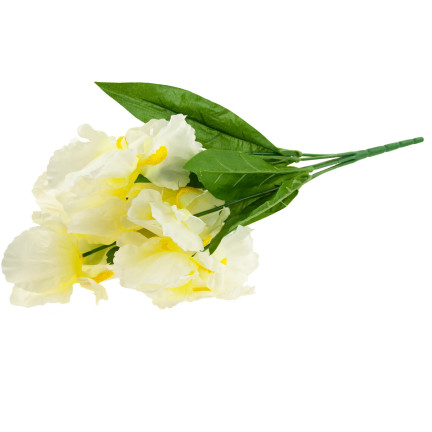 08357-B IRISSTRAUSS WEISS 7 STÜCK KÜNSTLICHE IRISBLUMEN