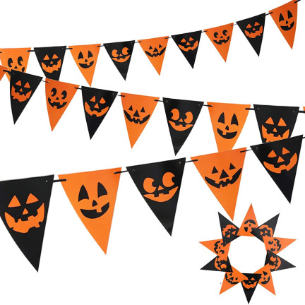 TG44472 HALLOWEEN GIRLANDE MIT BALLONS DEKORATION GROSS 3M
