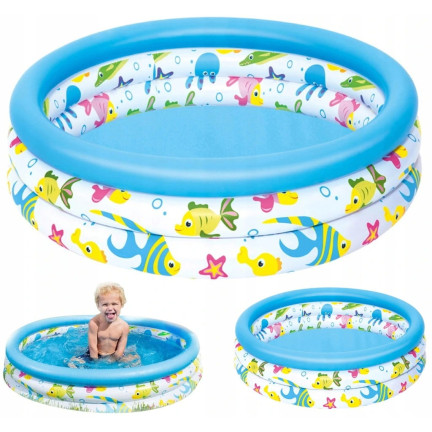 51008 Kinderbecken aufblasbares Planschbecken Fische