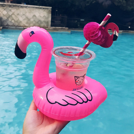 5677 FLAMINGO AUFBLASBARER BECHERHALTER FÜR GETRÄNKE