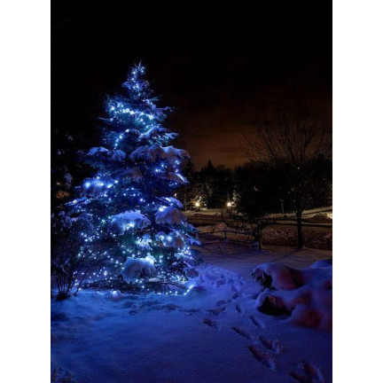 TG63193-1 SOLAR vánoční osvětlení stromu 500 LED 52m GIRLANDS COLD WHITE 8 FUNCTIONS