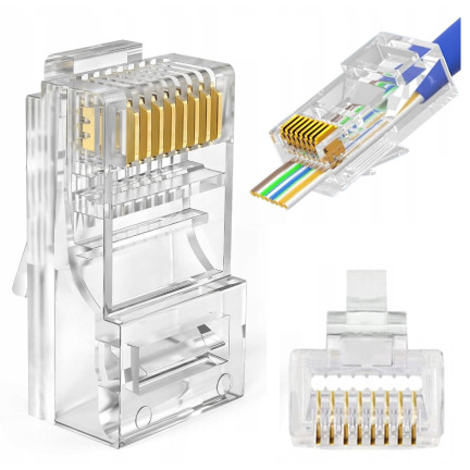 tv39 50x KONCOVÁ KAPACITA RJ45 RJ 45 Zástrčky RJ-45