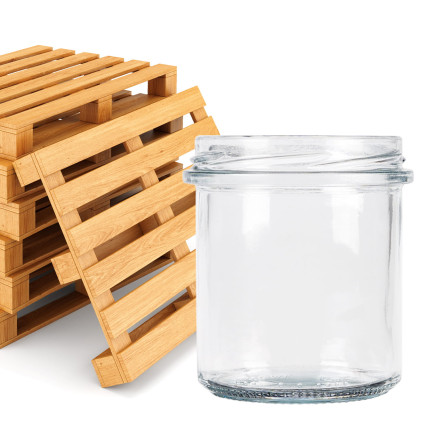 PAC3500/82 GLASBECHER 350 ml für Pickles, Konserven, Honig, Relish, Saucen FI82