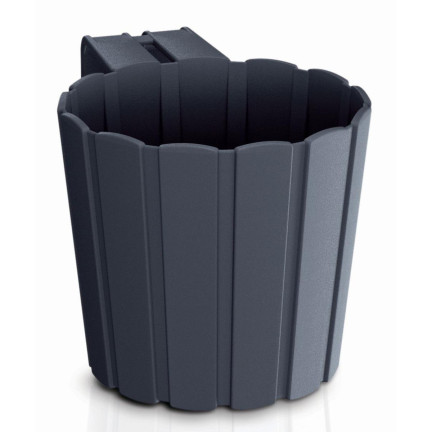 DDEZ150-S433 Balcony Planter for Balustrades and Handrails with Hook, Anthracite Rustic Planter