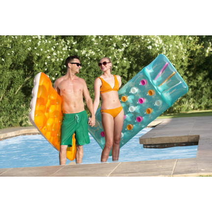 43014 Bestway 43014 Aufblasbare Strandmatratze mit Kissen