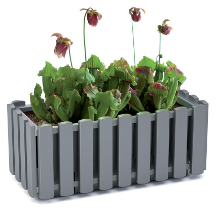 DDEF600W-405U Balkon Topf 58cm mit Griffen Feuchtigkeitsmesser Stone