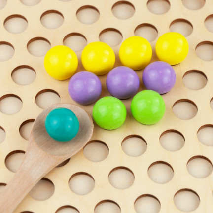 YZW0551 DŘEVĚNÉ VZDĚLÁVACÍ PUZZLE MOZAIKOVÉ KORÁLKY