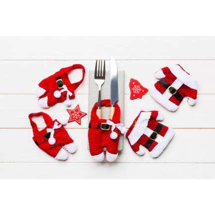 TG52959 BESTECKKLEIDUNGSSTÜCK 6 STÜCK/WÜRFEL-WEIHNACHTSMANN-TASSE