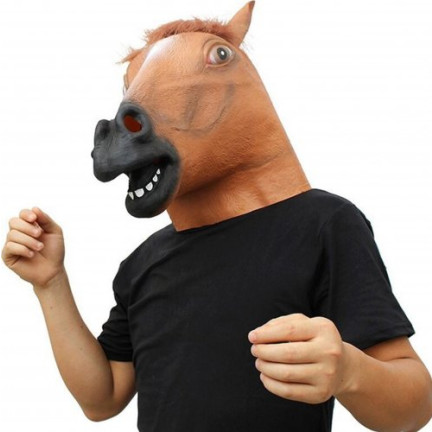 TG70277 PFERDEKOPF MASKE LATEX PFERD PARTY MASKE HALLOWEEN LUSTIG
