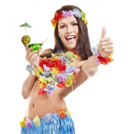 SP52 Hawaiian flowers Hawaiian necklace party
