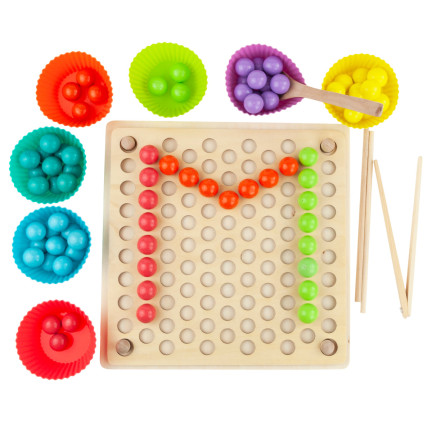 YZW0551 DŘEVĚNÉ VZDĚLÁVACÍ PUZZLE MOZAIKOVÉ KORÁLKY