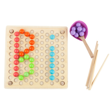 YZW0551 DŘEVĚNÉ VZDĚLÁVACÍ PUZZLE MOZAIKOVÉ KORÁLKY