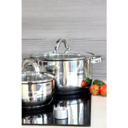 KIR2414 8el indukční sada ocelových hrnců + poklice