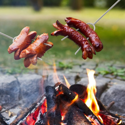 NN95 TÁBORNICKÁ VIDLIČKA NA KLOBÁSY TELESKOPICKÁ SKLÁDACÍ VIDLIČKA BBQ GRIL