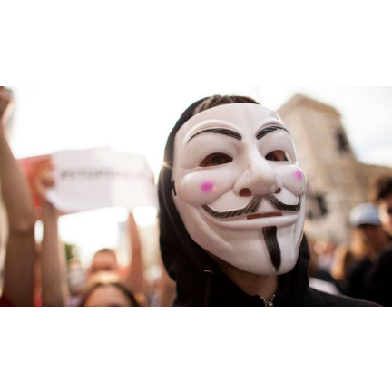 RR5 MASKA ANONYMNÍ VENDETTA STOP ACTA HALLOWEEN