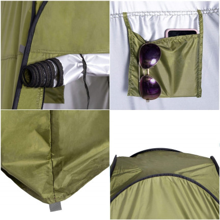 TG64417-2 Folding Beach Shower and Changing Tent, Portable Pop-Up Toilet