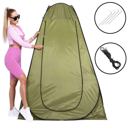 TG64417-2 Folding Beach Shower and Changing Tent, Portable Pop-Up Toilet