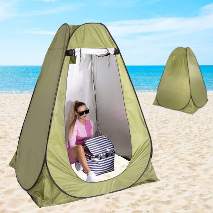 TG64417-2 Folding Beach Shower and Changing Tent, Portable Pop-Up Toilet