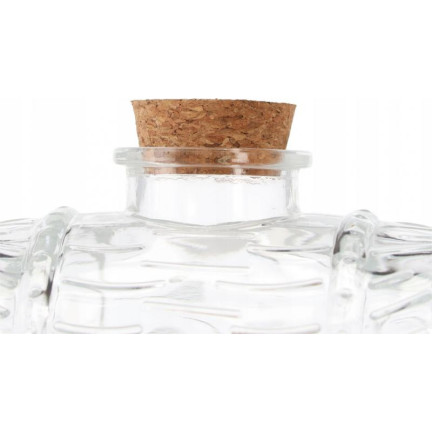 ZIX5704 1L-GLAS MIT HAHN AUF HOLZSTÄNDER FÜR SAFTGETRÄNKE