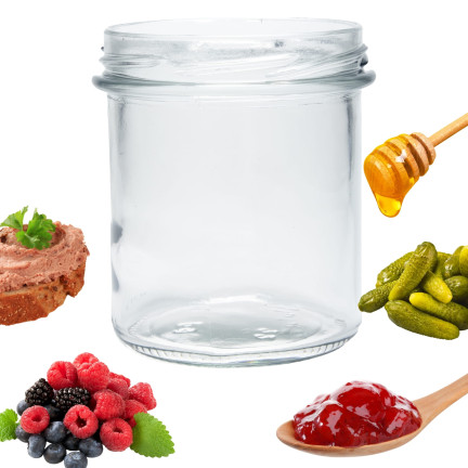 PAC3500/82 GLASBECHER 350 ml für Pickles, Konserven, Honig, Relish, Saucen FI82