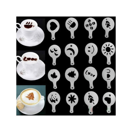 KK26 Šablony na zdobení kávy 16sz capp