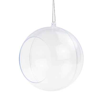 TG69001 Acrylkugel mit Öffnung zusammenklappbar Kunststoffkugeln 10cm transparent