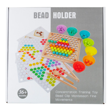 YZW0551 DŘEVĚNÉ VZDĚLÁVACÍ PUZZLE MOZAIKOVÉ KORÁLKY