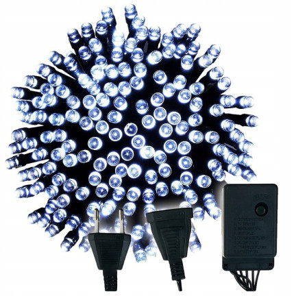CC17 KINDERLEUCHTEN 200 LED weiß kaltweiß DICKES KABEL