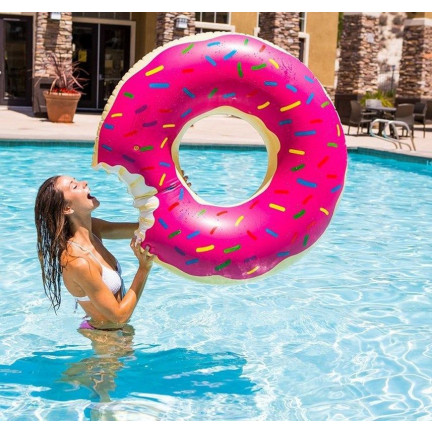TG48122R PLÁŽOVÉ NAFUKOVACÍ KOLO DONUT RŮŽOVÉ