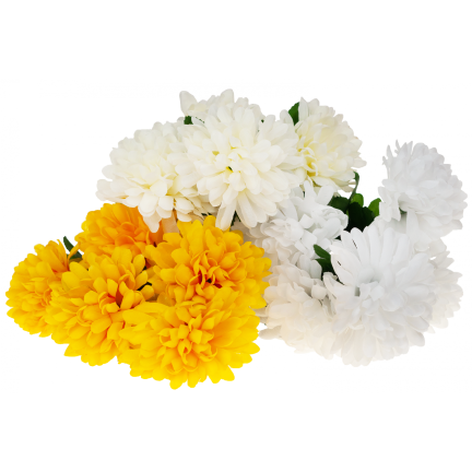 203111Ż CHRISTOPHER BUNCH 5Stück KÜNSTLICHE BLUMEN GELB