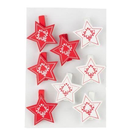 2692G WEIHNACHTLICHE STERNKLAMMERN 8ST