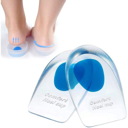 TG56606 Silikon Fersensporn Einlagen Gel Einlegesohlen Paar 2pc schmerzhafte Füße