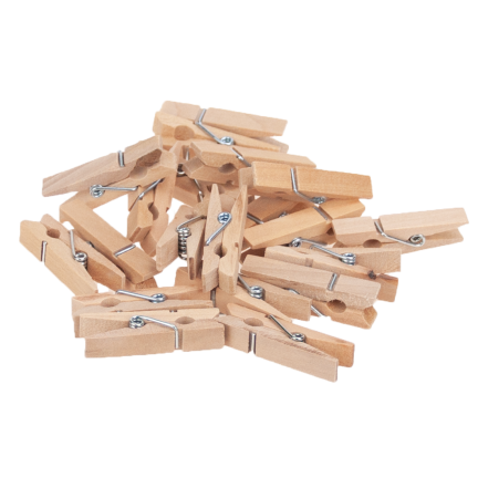 TG70279 Dřevěné kolíčky na prádlo mini klipy dekorace 100SZT/KPL