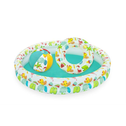 51124 KINDERBECKEN AUFBLASBAR SET BALLKREIS PLANSCHBECKEN BESTWAY GARDEN 51124