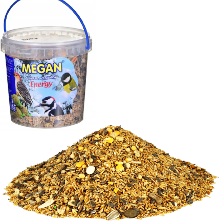 Zimní krmivo pro volně žijící ptáky, směs semen a zrní, krmítko, kbelík 730g