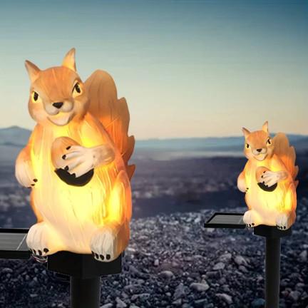 TG71282 SOLÁRNÍ VEVERKA LAMPA POHÁNĚNÁ ZAHRADNÍM SVĚTLEM VEDLA SOUMRAK SENZOR SOLÁRNÍ
