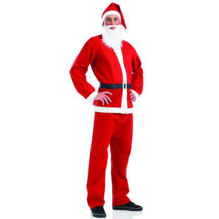 CC53 Weihnachtsmannkostüm komplett 5-teiliges Set Starburst für Weihnachtsmann