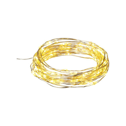 TG66259-2 Weihnachtsbaumbeleuchtung an einer Schnur 10 LED GIRLAND LIGHTS Warmweiß Batterien