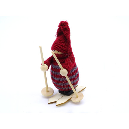 C96207 MASKOTTCHEN DEKORATION WEIHNACHTEN ANHÄNGER MANN AUF SKIERN