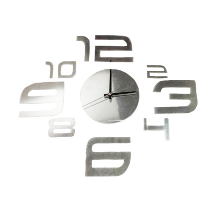 MM83 SAMOLEPICÍ ČÍSLA HODIN STŘÍBRNÉ ZRCADLO