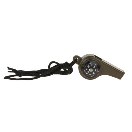 TG56533 PFEIFE MIT KOMPASS THERMOMETER ÜBERLEBEN MULTIFUNKTIONALE