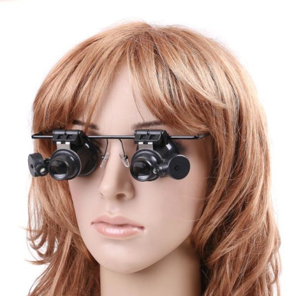 KK66 CLOCKWORK AUGENGLÄSER LUPA 20x LED