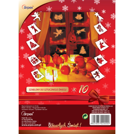 PP80 Šablony pro umělý sníh 10ks Vánoce