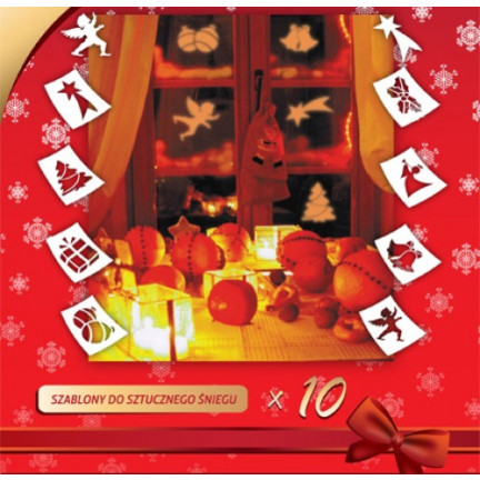 PP80 Šablony pro umělý sníh 10ks Vánoce