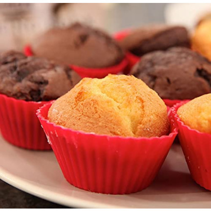 DD47 SILIKONOVÉ FORMIČKY NA MUFFINY SADA 12 KS NA PEČENÍ