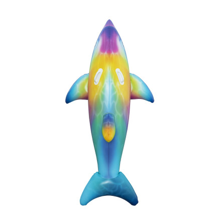 41541 Inflatable Water Mattress, Colorful Dolphin, 168x66 cm