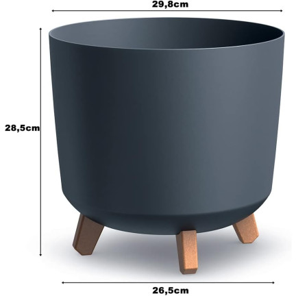DGTL300L-S433 Planters, pots, and planters with drainage holes, 30 cm legs, anthracite tube, bowl