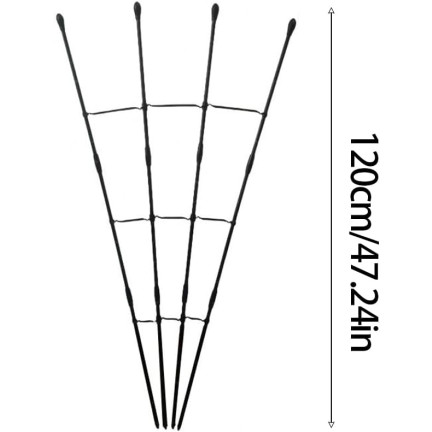 TG81366 Pergola, fan-shaped trellis, plant support for potted plants, trellis (2-pack)