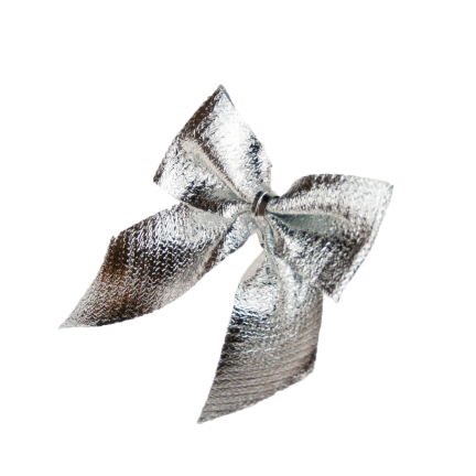TG59773-1 BÖGEN 12PCS SILBER GLITTER WEIHNACHTSBAUM BÖGEN DEKORATIVE BÖGEN